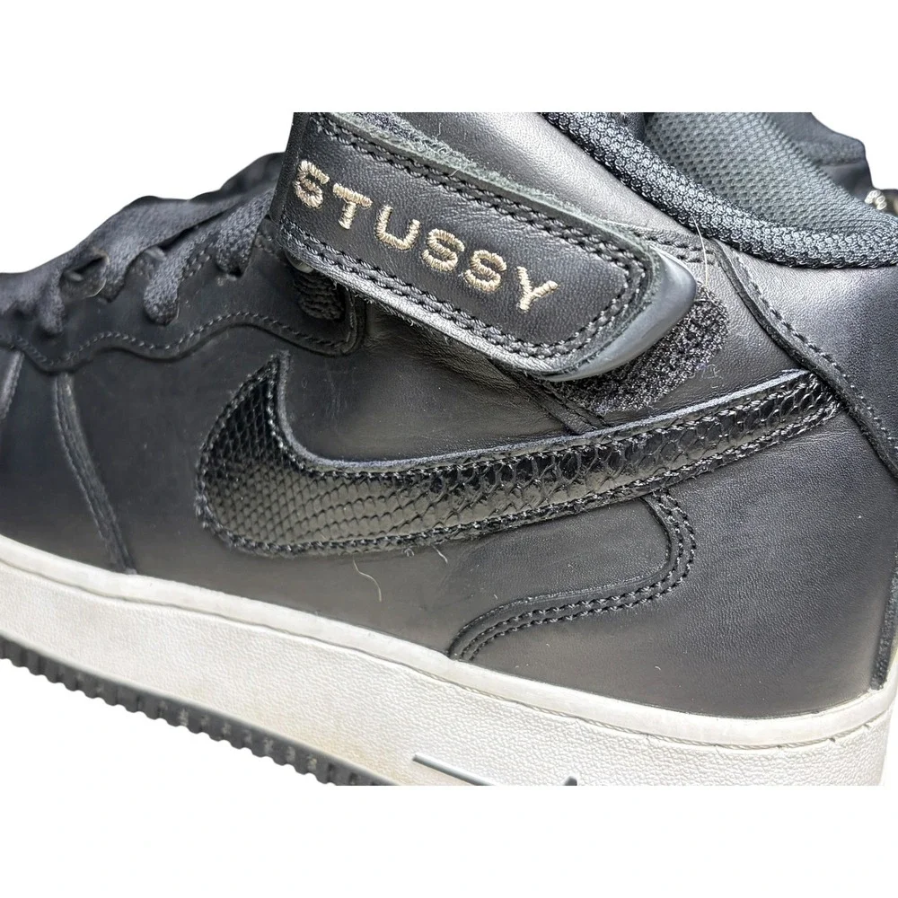 🔥GRAIL ALERT! Nike x Stüssy Air Force 1 Mid 'Black Snakeskin' 🐍👟